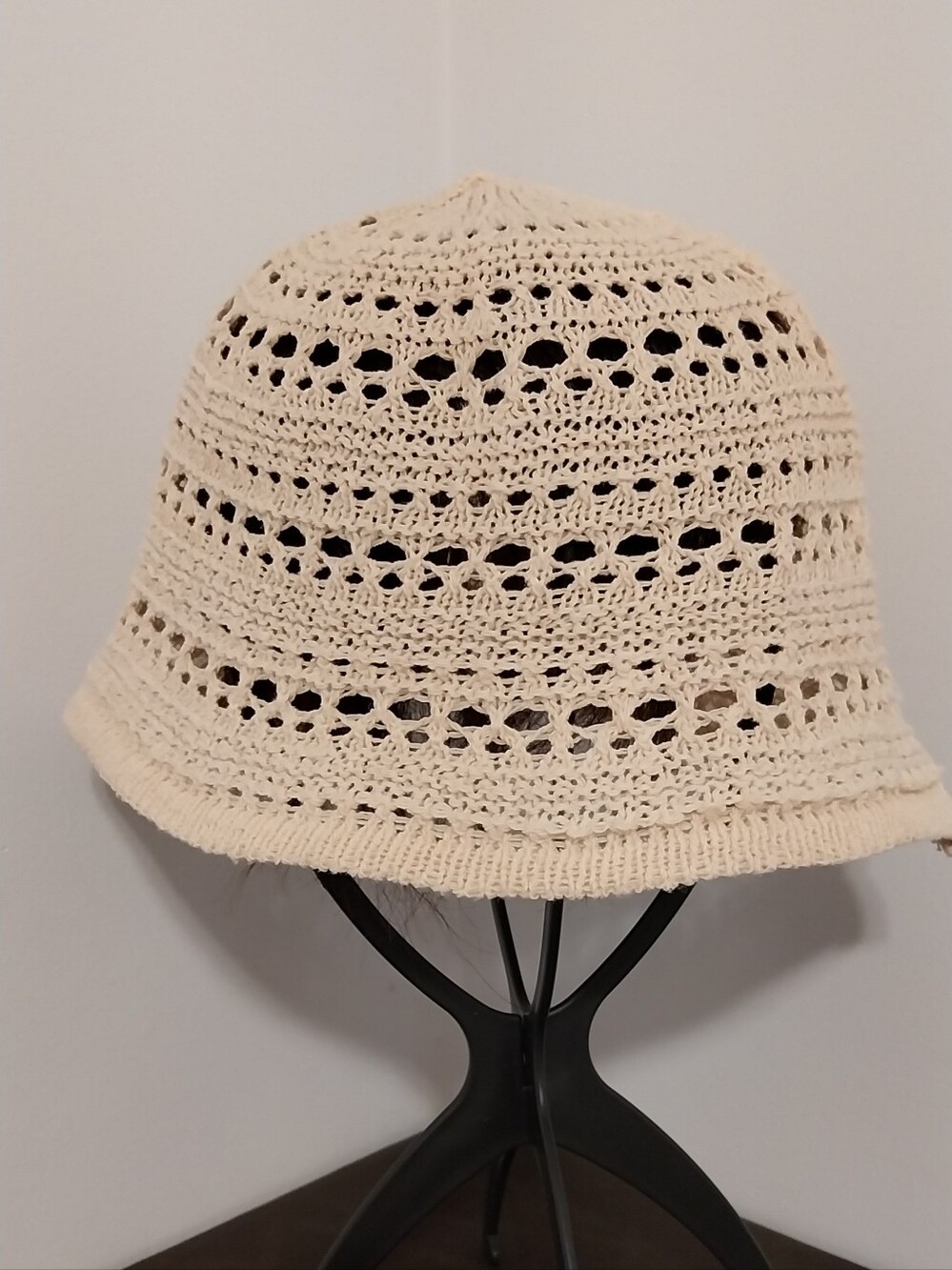 Cream Crochet Bucket Hat - Lightweight Women's Sun Hat